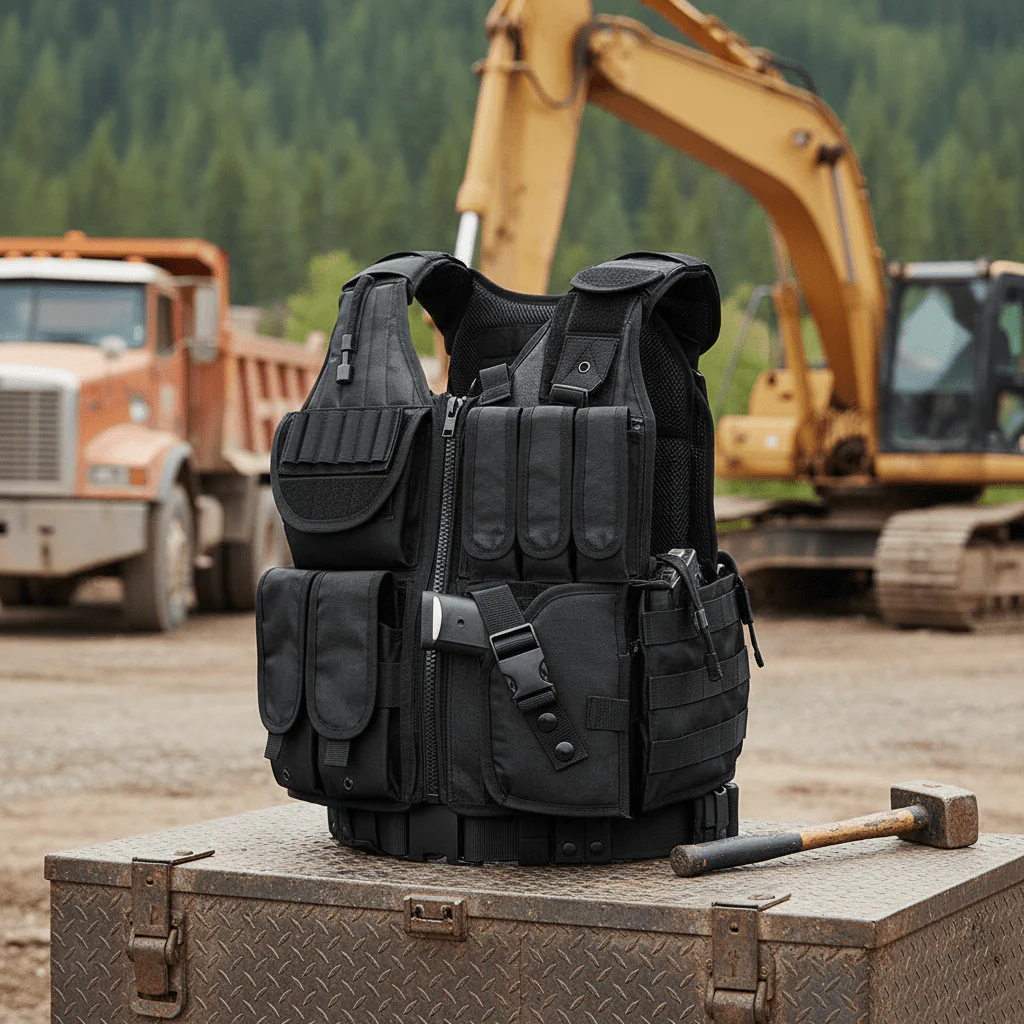 Tactical CS Field Vest – Adjustable MOLLE Combat Vest with Pouches for Airsoft, Paintball, Hunting & Survival