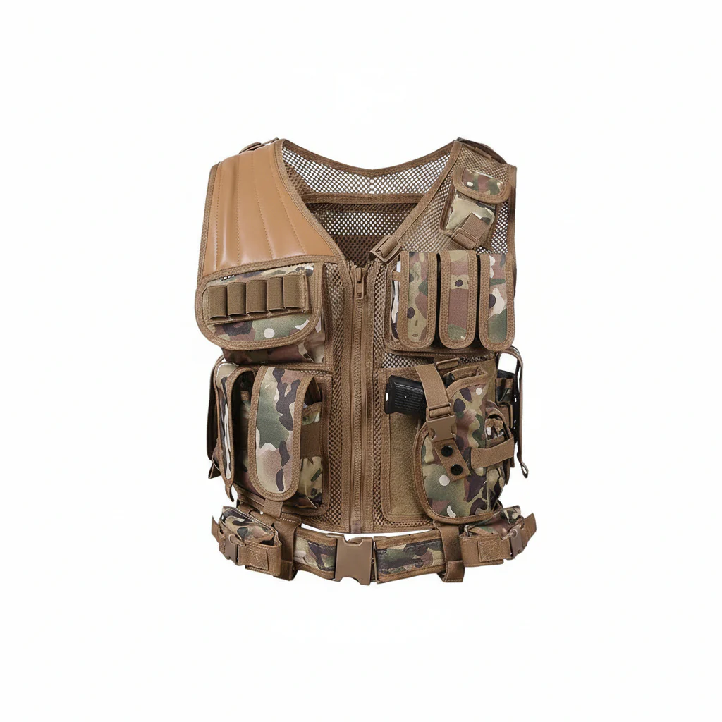 Tactical CS Field Vest – Adjustable MOLLE Combat Vest with Pouches for Airsoft, Paintball, Hunting & Survival - Image 6