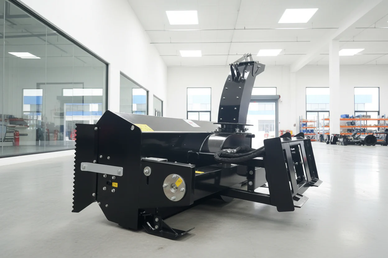 Hydraulic Skid Steer Snow Blower – SS-SB Series 72″ & 84″ Heavy-Duty Snow Removal - Image 2