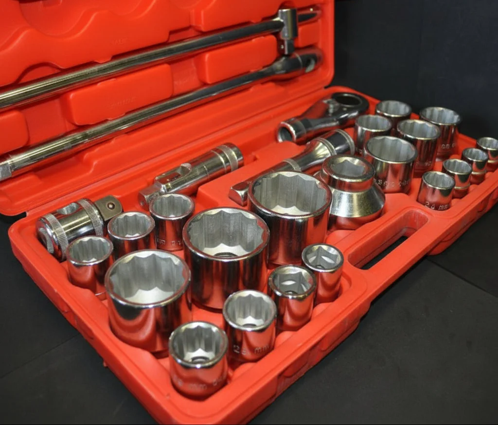 26-Piece Impact Socket Set – 3/4" & 1" Drive, Metric & SAE Sizes - Image 2