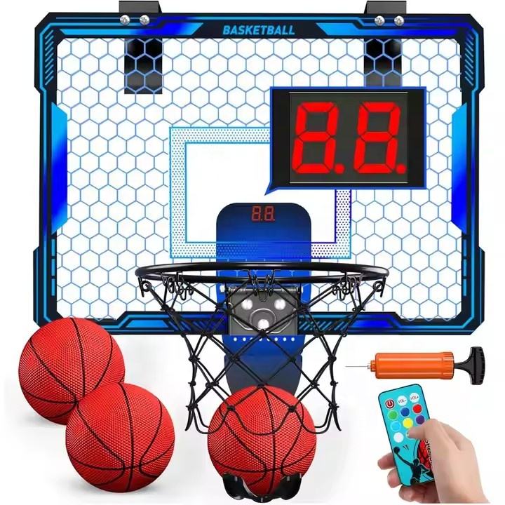 Indoor Mini Basketball Hoop with LED Scoreboard & Remote YS16891006