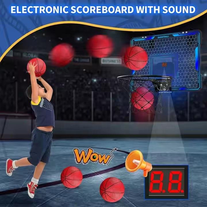 Indoor Mini Basketball Hoop with LED Scoreboard & Remote YS16891006 - Image 5