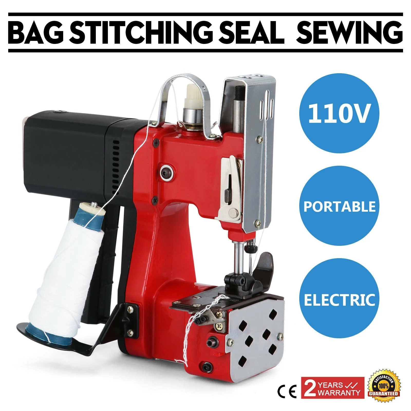 Industrial Portable Electric Bag Sewing Machine – 100W, Heavy Duty, 110V – 518BSM