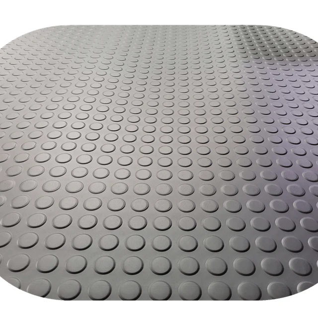 Industrial Rubber Flooring Roll 5 ft x 32.8 ft (161 sq ft), 1/4" Non-Slip Heavy Duty Floor Mat for Gym, Garage, Warehouse & Workshop