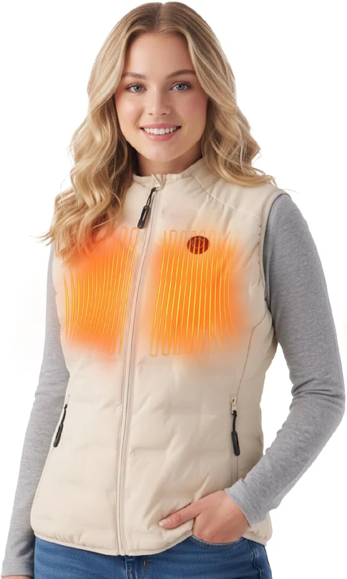 InoKraft Heated Vest for Women Lightweight Quilted Rechargeable Heated Vest with Battery Pack - Image 2
