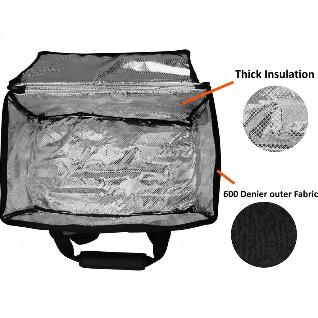 Insulated Food Delivery Cooler Bag | Thermal Catering Tote with Carry Straps - Image 4