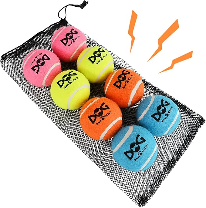 Insum 4 Pack Squeaky Dog Balls 2.5 Inch Tennis Balls for Dogs - Image 3