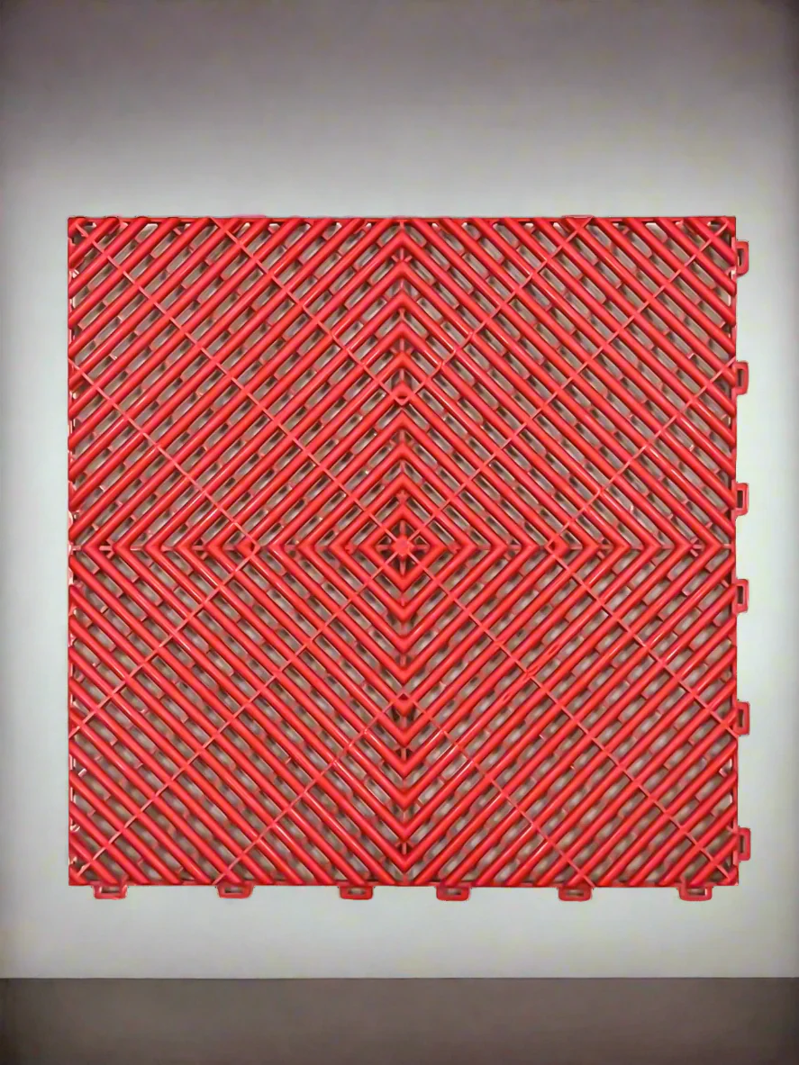 58.55 Sq Ft Interlocking Drainage Floor Tiles – Non-Slip Modular Flooring for Garages, Pools & Wet Areas