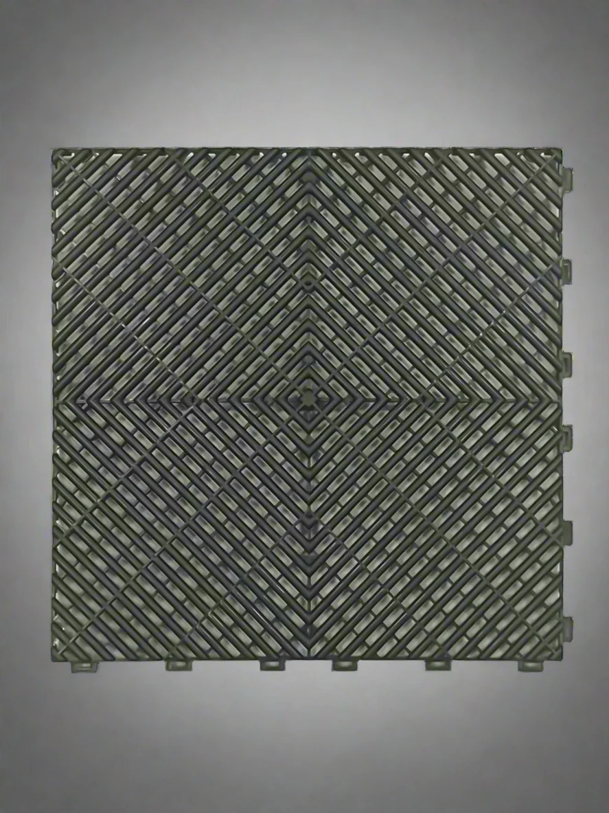 58.55 Sq Ft Interlocking Drainage Floor Tiles – Non-Slip Modular Flooring for Garages, Pools & Wet Areas - Image 2