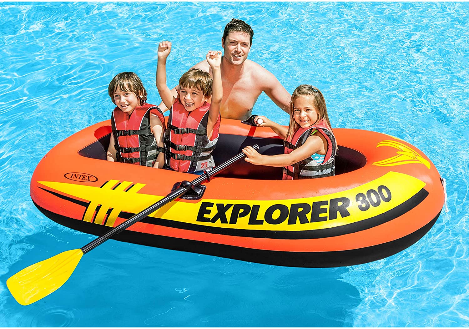 Intex Explorer 3-Person Inflatable Boat | Durable Raft for Lake & Pool – Model 58332NP - Image 4