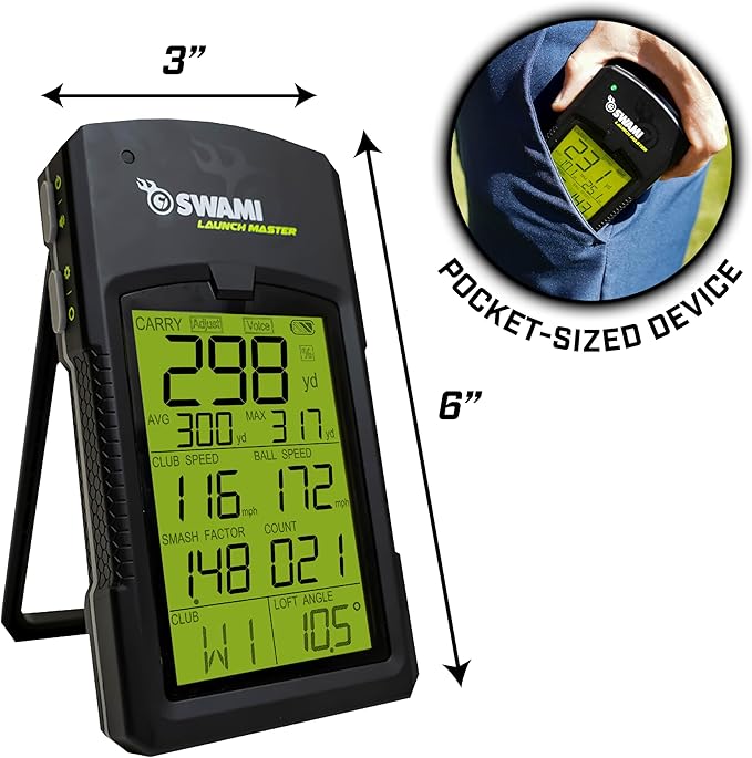 IZZO Swami Launch Master Golf Launch Monitor Swing Analyzer Black - Image 2
