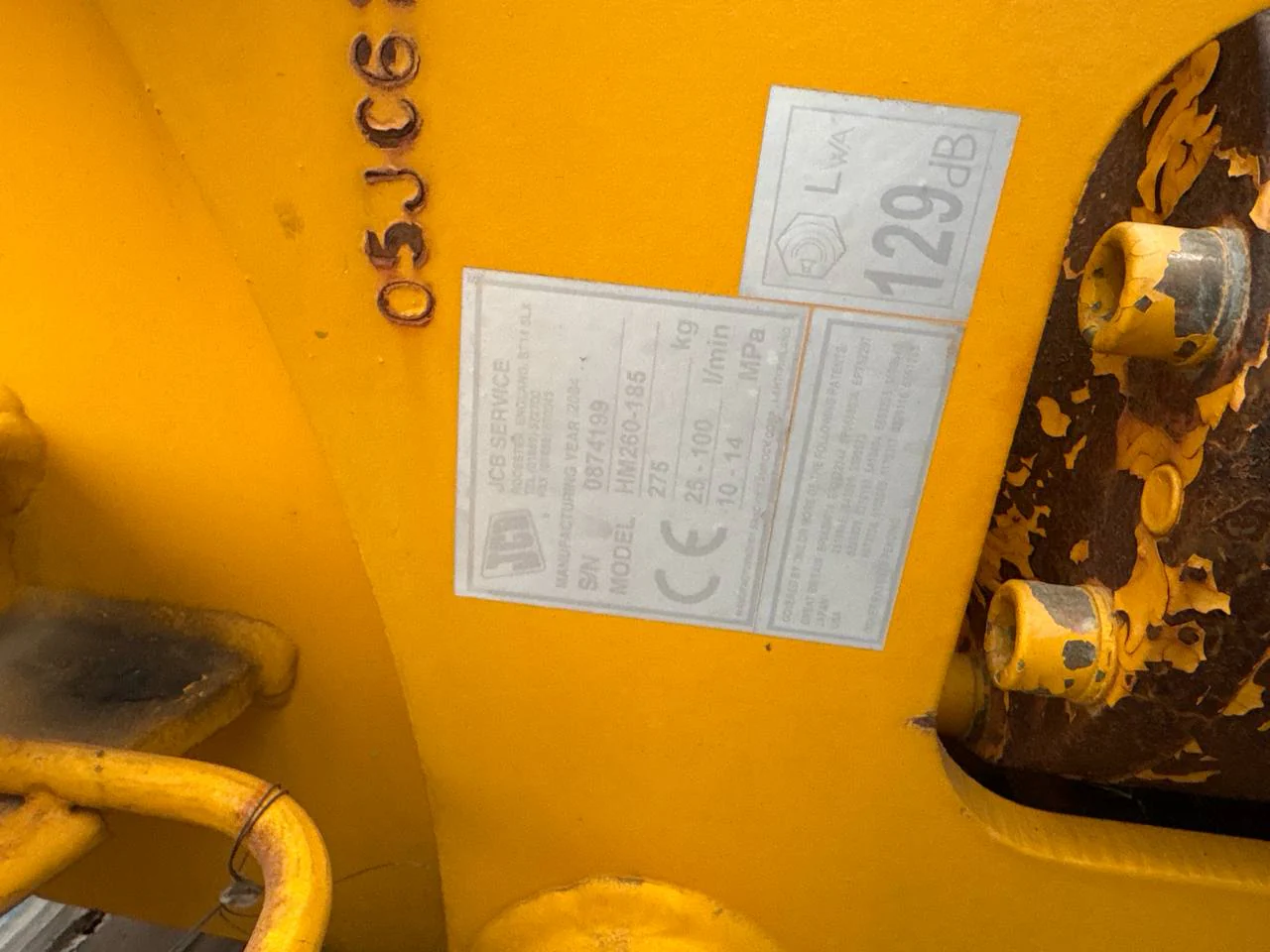 JCB Hydraulic Breaker / Hammer – 275 kg Class | Lightly Used Surplus | Serial 087499 | CE Certified - Image 6