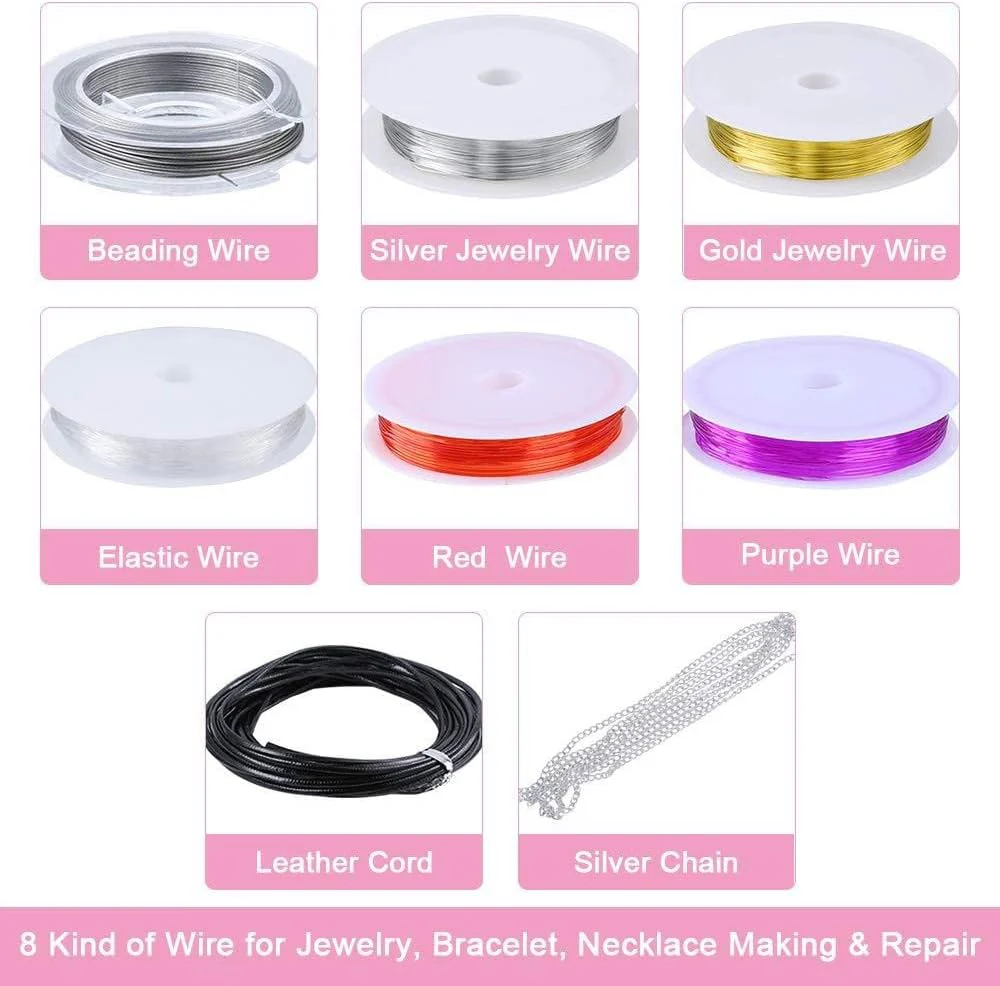 Jewelry Making Kit – 2880 PCS Beads, Tools & Accessories for Bracelets & Earrings | SKU: 215536 - Image 5