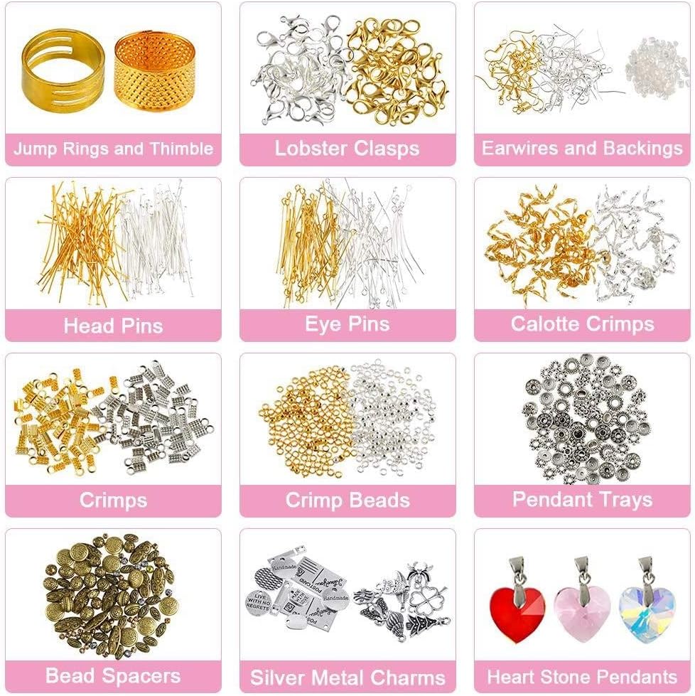 Jewelry Making Kit – 2880 PCS Beads, Tools & Accessories for Bracelets & Earrings | SKU: 215536 - Image 8