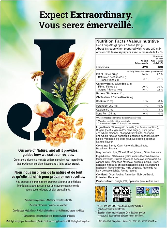 Jordans Morning Crisp Bursting with Nuts Granola Cereal 400g - Image 2