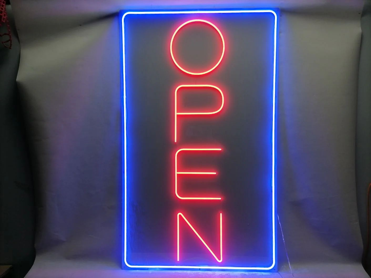 Jumbo Vertical Neon Open Sign – 5 FT x 3 FT for Indoor & Outdoor Use - Image 4