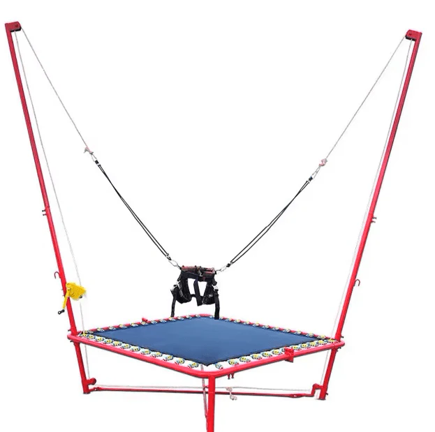Kids Bungee Trampoline with Safety Harness Heavy Duty Frame 0183138
