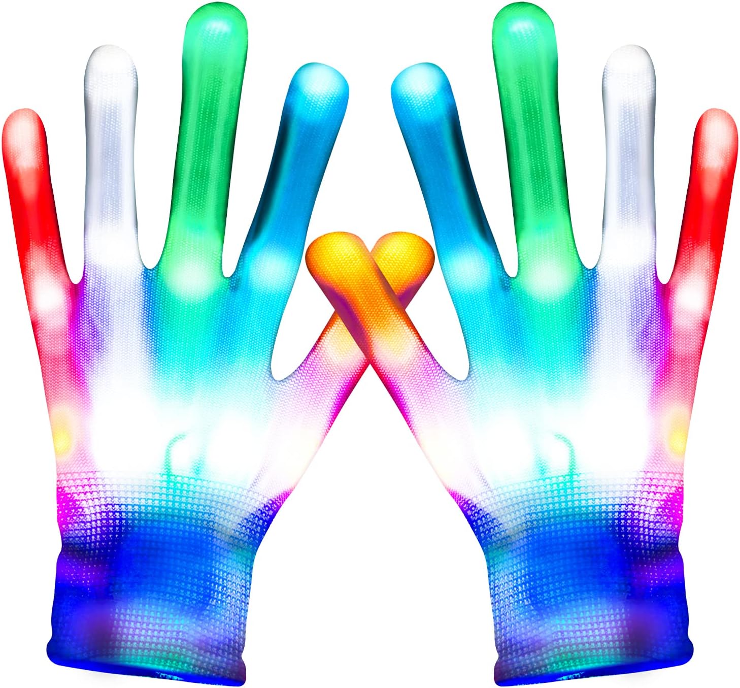 Kids LED Light-Up Gloves Multicolor Flashing – Glow Gloves for Ages 3–12 Party & Costume JXLG03 - Image 2