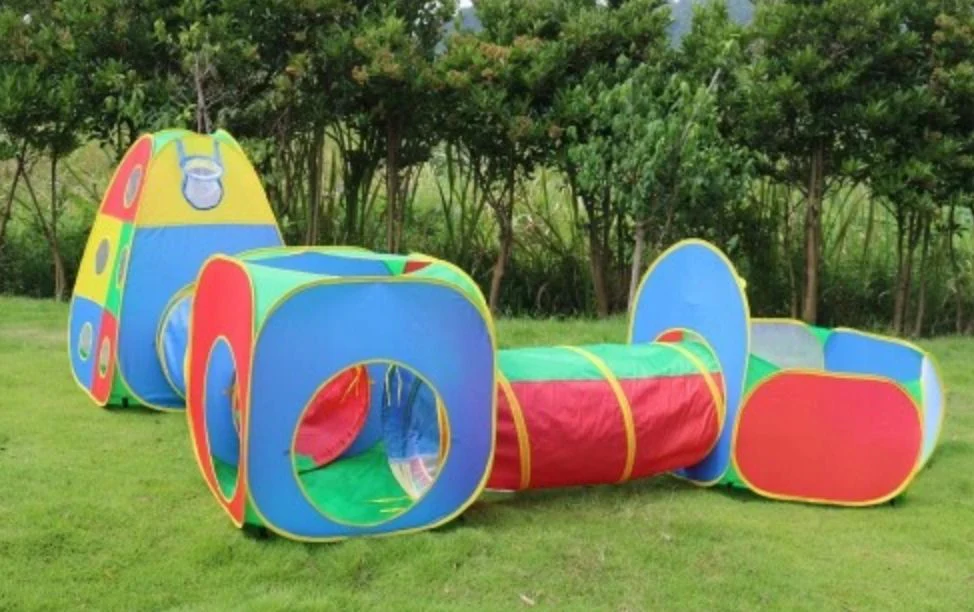 Kids Play Tent Tunnel & Ball Pit Set with Basketball Hoop – 5-Piece Pop-Up Indoor & Outdoor Play Set SIT12 - Image 4