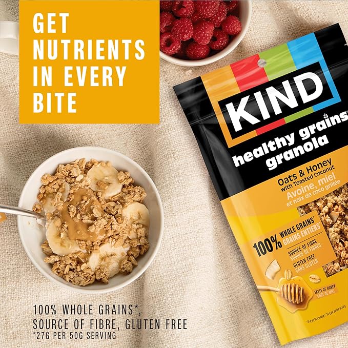 KIND Healthy Grains Assorted Granola Clusters 312g Gluten Free Whole Grain Snack - Image 2