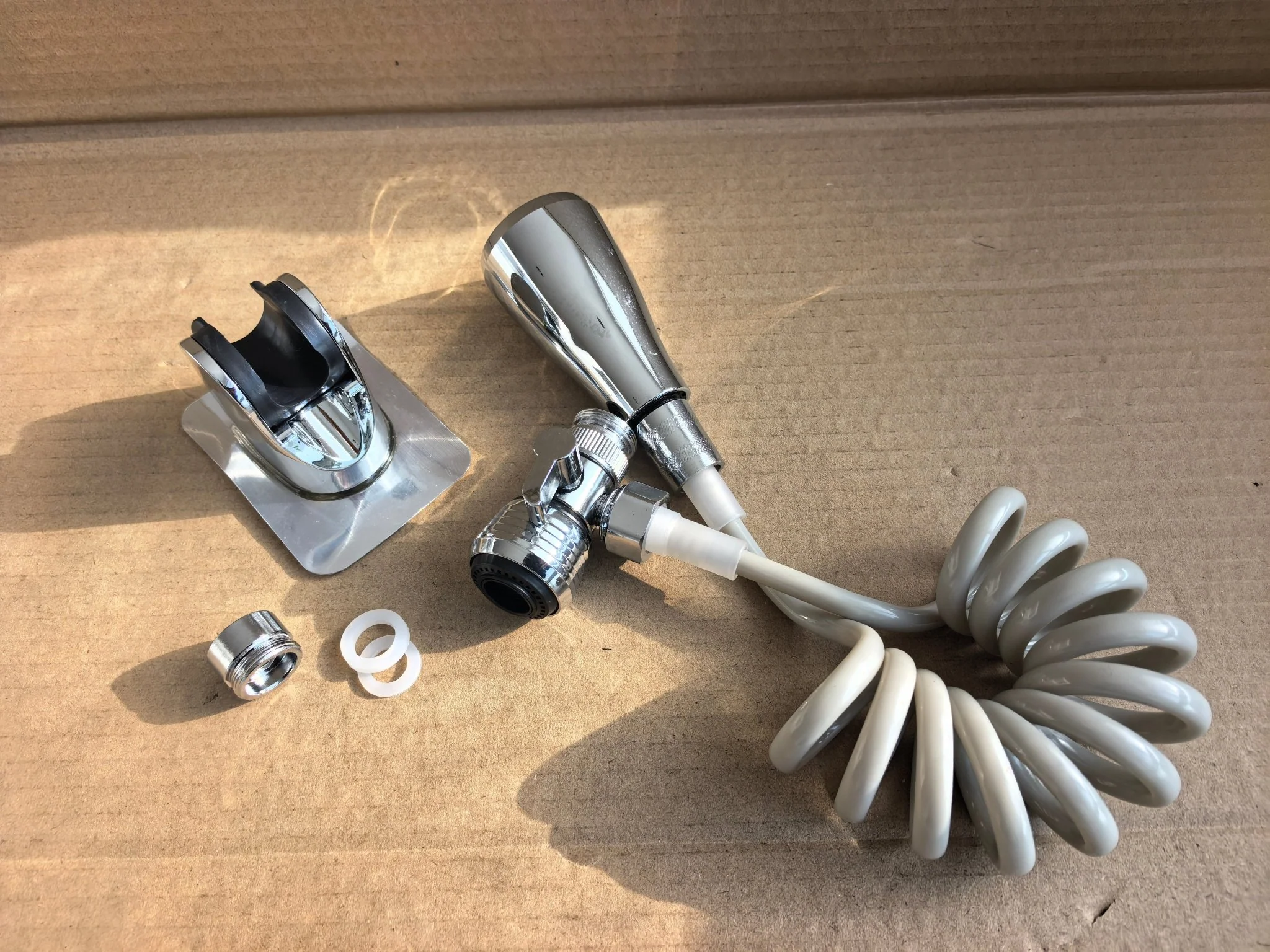 Kitchen Faucet Spray Head Replacement with 59 Inch Recoil Hose and Holder KF0592