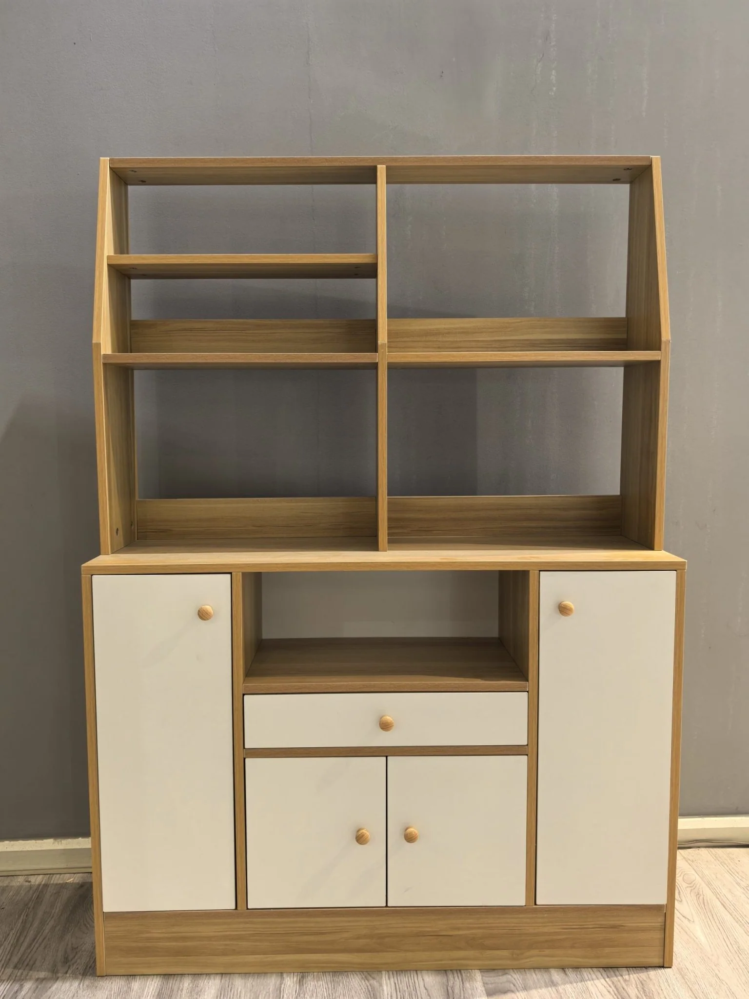New 56" Kitchen Pantry Cabinet with Microwave Stand – Storage Hutch with Shelves & Cabinets | 123214 - Image 2