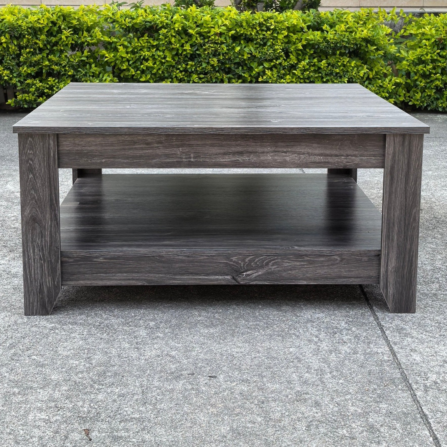Modern & Rustic Oak Coffee Table Collection – Dark Gray Oak or Knotty Oak Storage Center Table for Living Room | TLC252 Series - Image 4