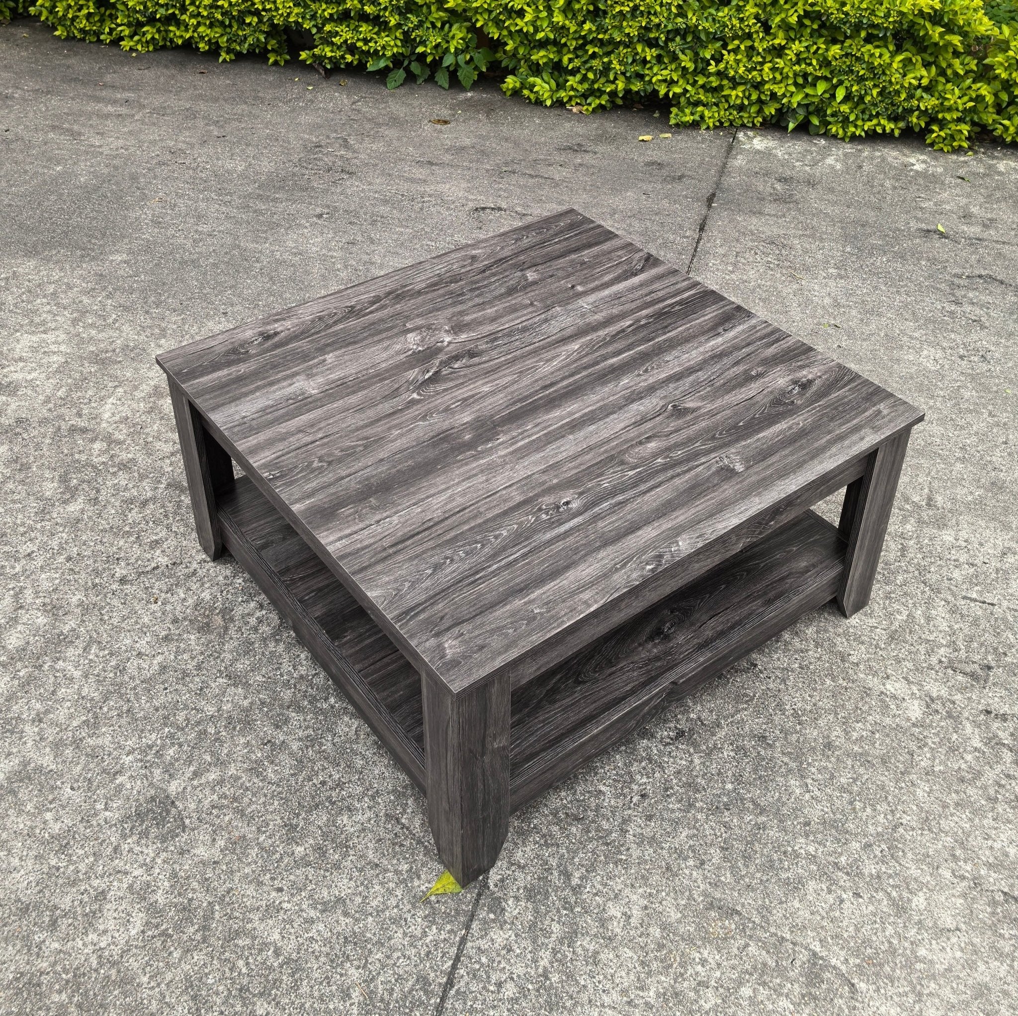 Modern & Rustic Oak Coffee Table Collection – Dark Gray Oak or Knotty Oak Storage Center Table for Living Room | TLC252 Series - Image 5