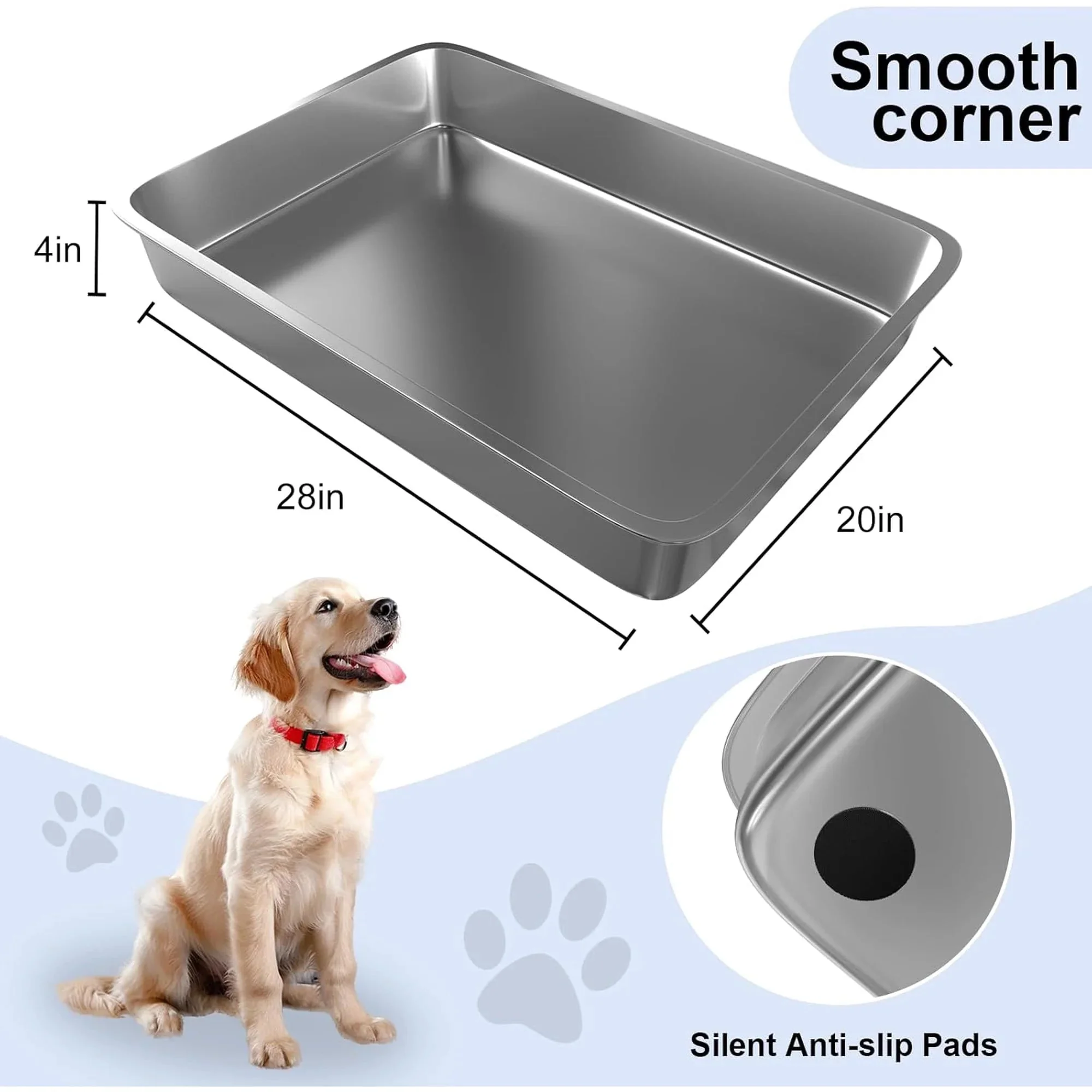 Large Dog Grass Pad Potty Tray 28x20 – Indoor & Outdoor Puppy Toilet Training System (DOGGPT) - Image 5