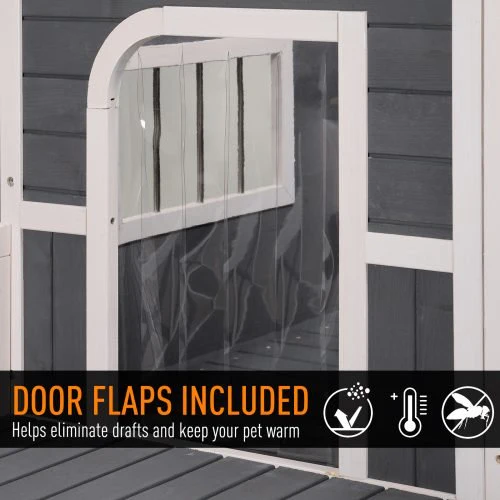 Large Wooden Raised Outdoor Dog House with Porch – Durable, Weather-Resistant Shelter | SKU: DH3016L - Image 10