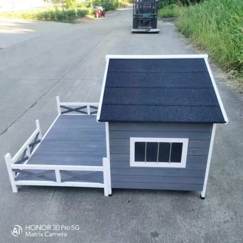 Large Wooden Raised Outdoor Dog House with Porch – Durable, Weather-Resistant Shelter | SKU: DH3016L - Image 6