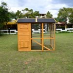 New Large Wooden Walk-In Chicken Coop for 10 Chickens – Spacious Stand-Up Hen House with Nesting Boxes P62612 - Image 4