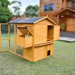 New Large Wooden Walk-In Chicken Coop for 10 Chickens – Spacious Stand-Up Hen House with Nesting Boxes P62612 - Image 9