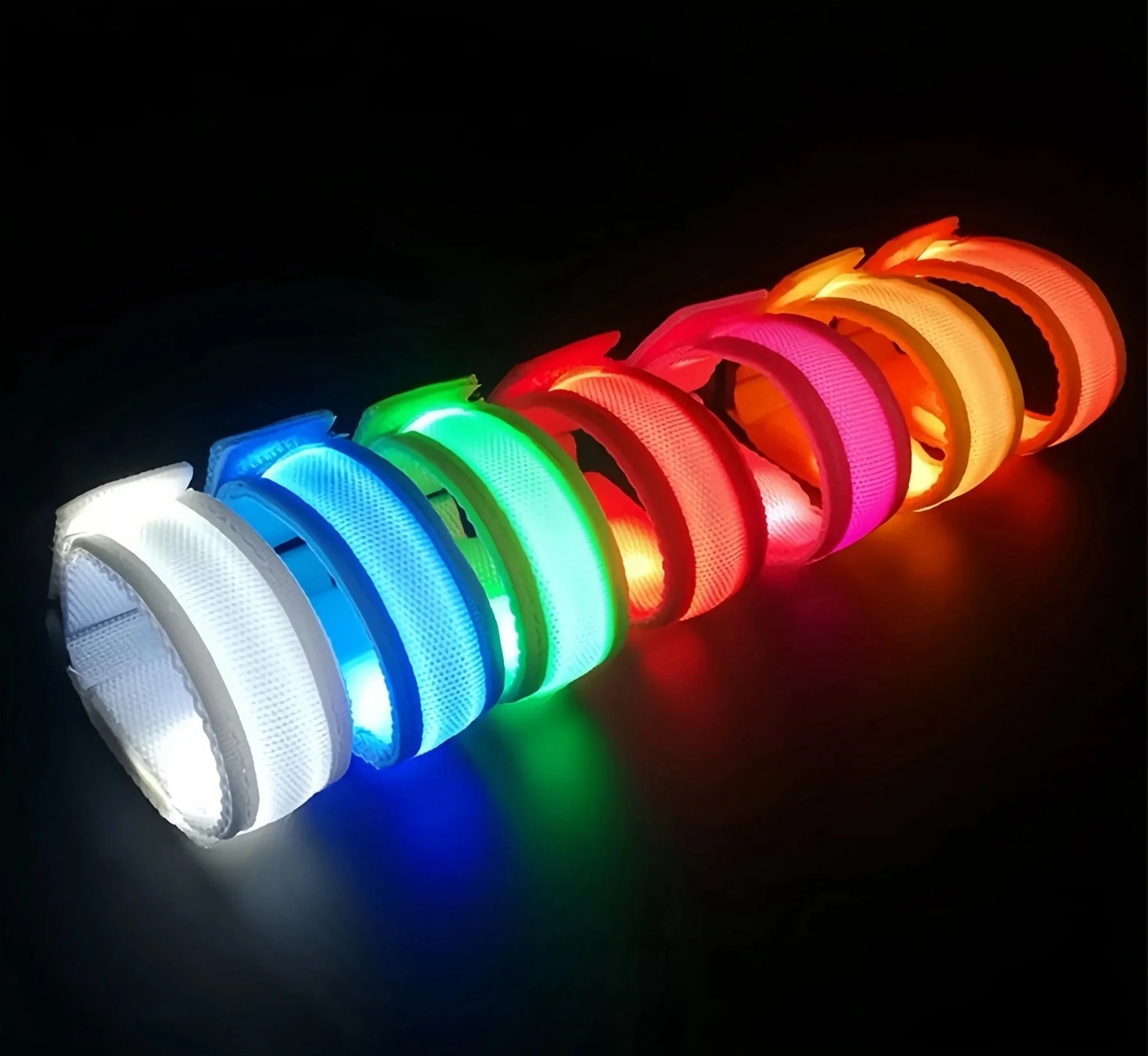 LED Flashing Wristbands – Multicolor Light-Up Bands 2-Pack – JXWB24