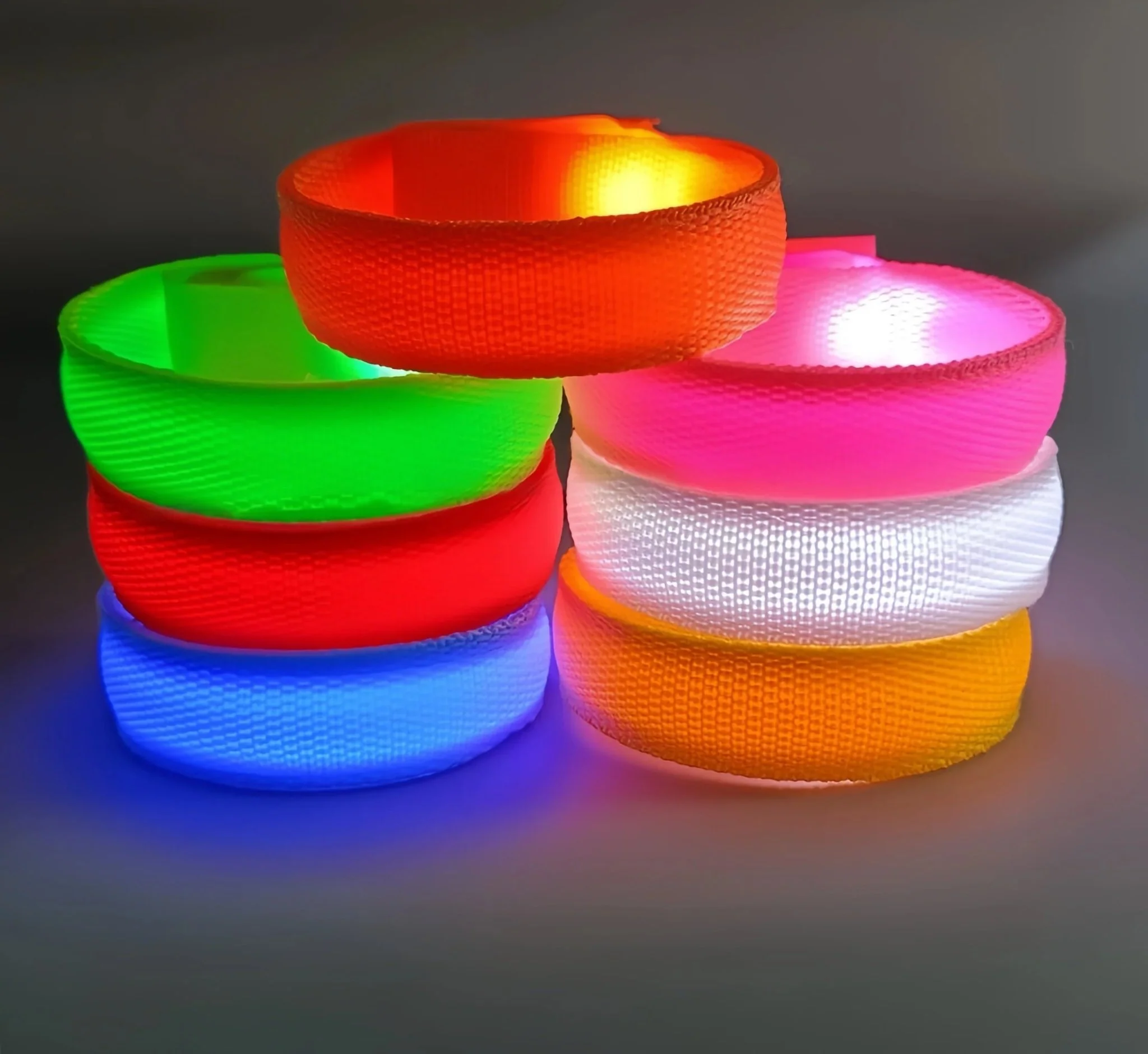 LED Flashing Wristbands – Multicolor Light-Up Bands 2-Pack – JXWB24 - Image 2