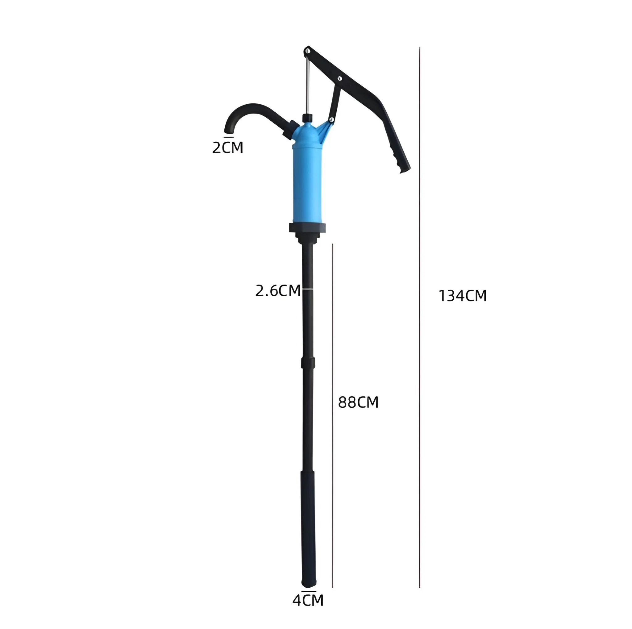 Lever-Action PP Drum Barrel Pump – Fits 5–55 Gallon Drums, Corrosive Liquid & Water Transfer DP05553