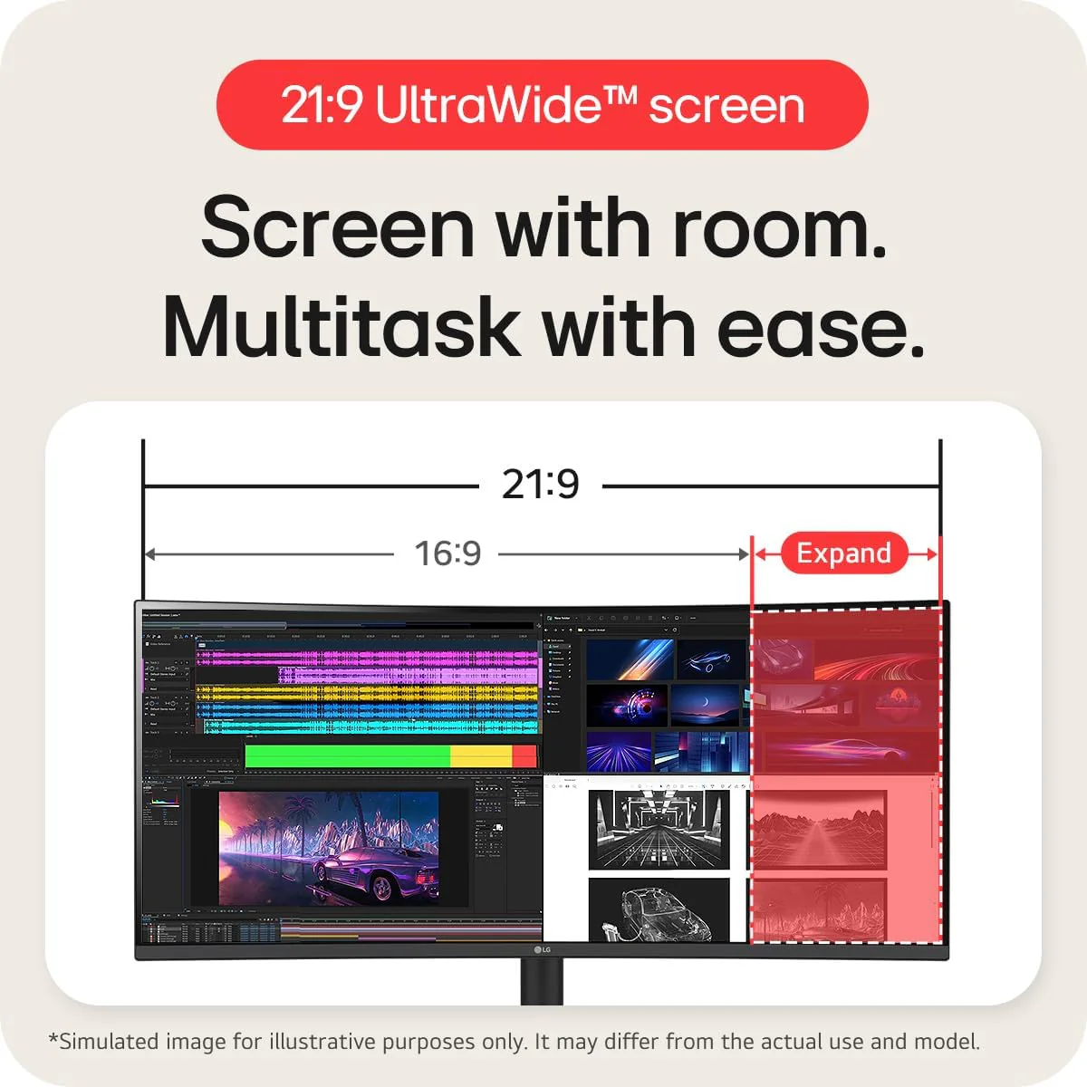LG 34” UltraWide FHD VESA DisplayHDR 400 IPS Monitor with AMD FreeSync - Image 4