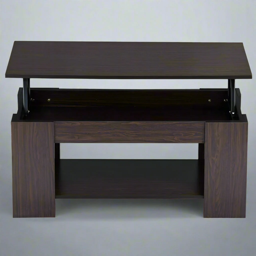 Lift-Top Coffee Table – Laptop Workstation with Hidden Storage | Modern Accent Table for Living Room – S3081 / S3081W - Image 2