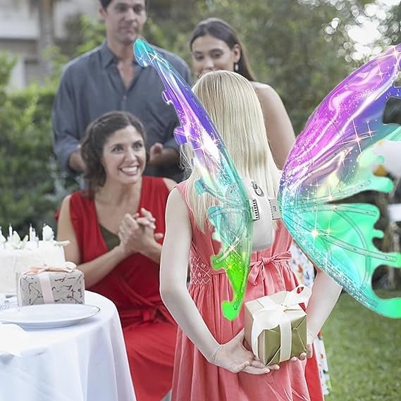 Light Up Butterfly Fairy Wings Costume Kids LED Dress Up Set CPS286059 - Image 4