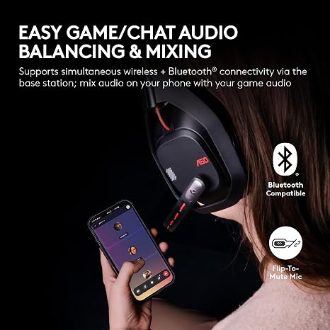 Logitech G Astro A50 Gen 5 Wireless Gaming Headset with Base Station - Black - Image 3