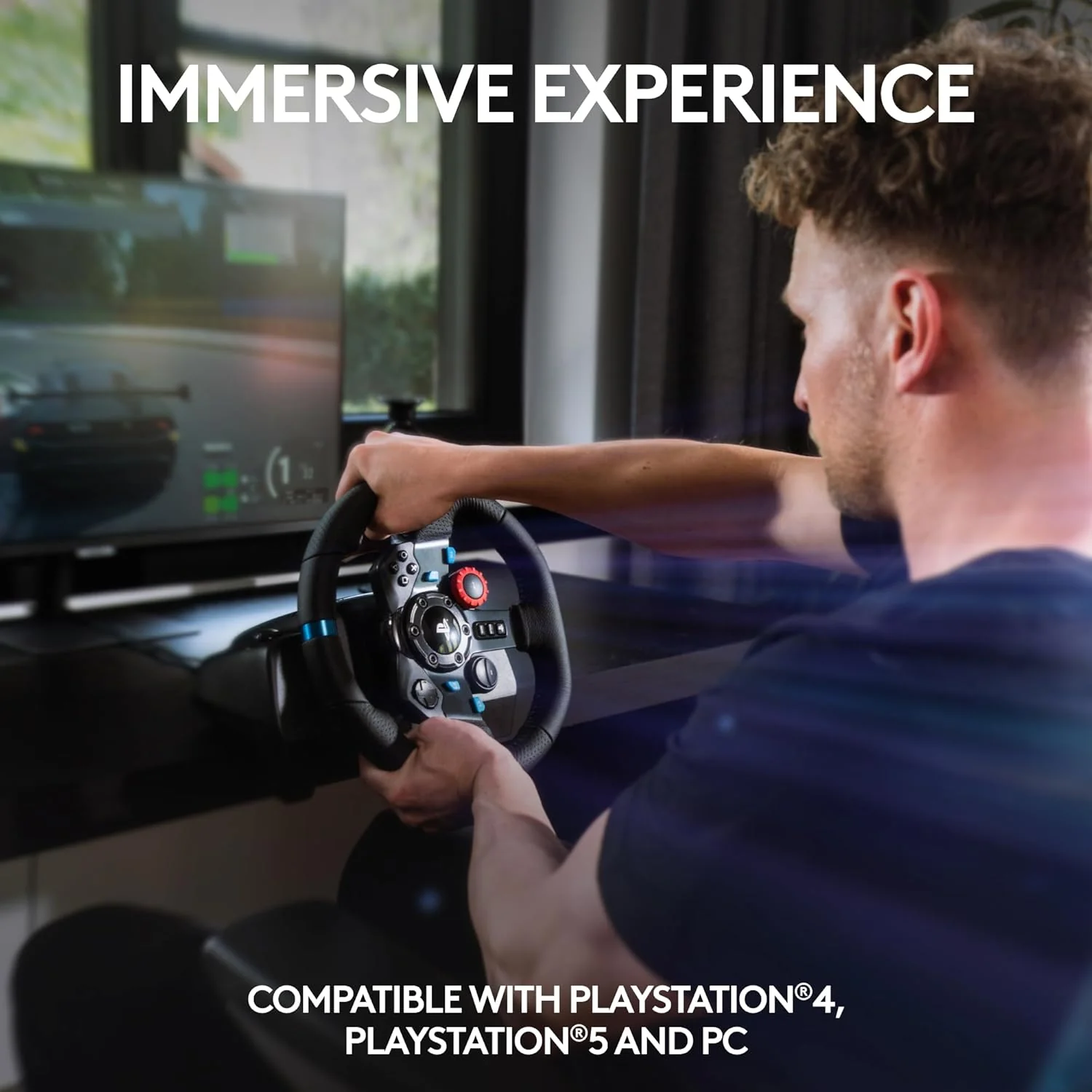 Logitech Gaming Dual-motor Feedback Driving Force G29 Racing Wheel with Responsive Pedals for PlayStation 4 and PlayStation 3. Little bit used - Image 3