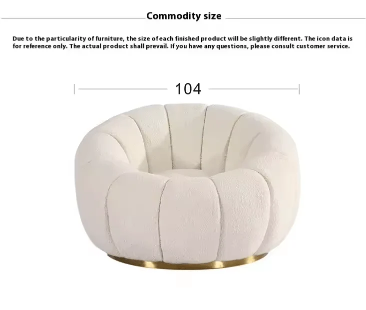 Luxury White Velvet Lounge Chair with Matching Ottoman – Gold Base, Modern Accent Seating Set 2505051 - Image 2