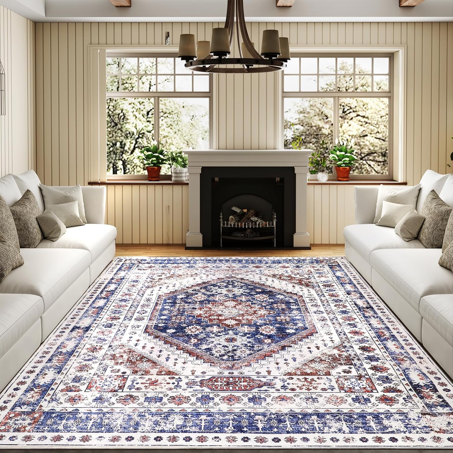 Machine Washable Low-Profile Area Rug with Non-Slip Backing – 6×9 & 8×10 - Image 100