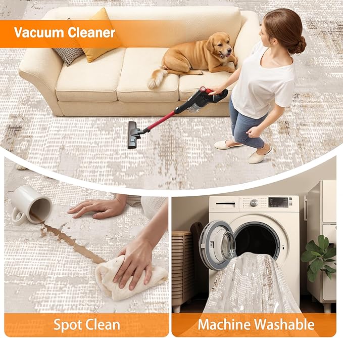 Machine Washable Low-Profile Area Rug with Non-Slip Backing – 6×9 & 8×10 - Image 12