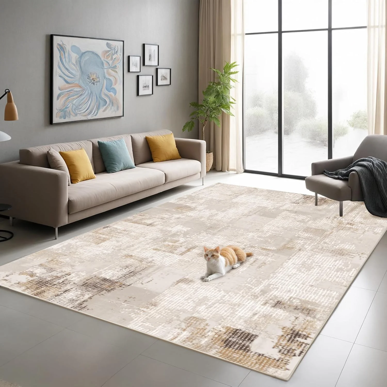 Machine Washable Low-Profile Area Rug with Non-Slip Backing – 6×9 & 8×10 - Image 17