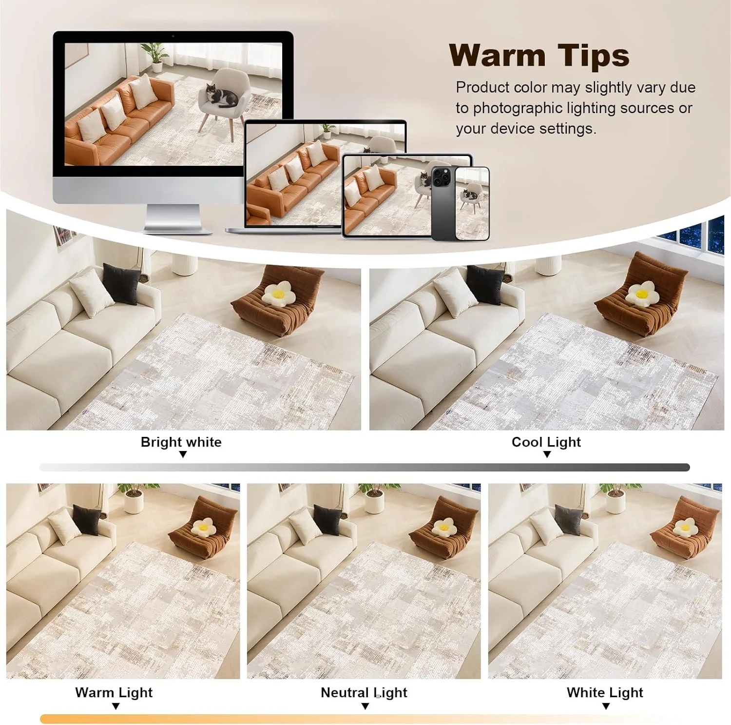 Machine Washable Low-Profile Area Rug with Non-Slip Backing – 6×9 & 8×10 - Image 18