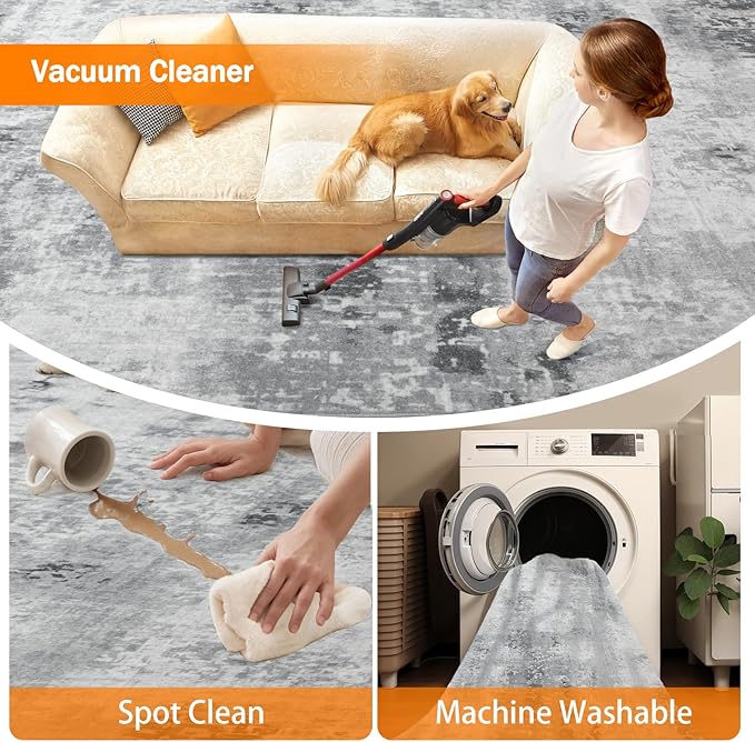 Machine Washable Low-Profile Area Rug with Non-Slip Backing – 6×9 & 8×10 - Image 21