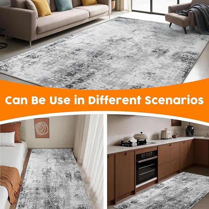 Machine Washable Low-Profile Area Rug with Non-Slip Backing – 6×9 & 8×10 - Image 22