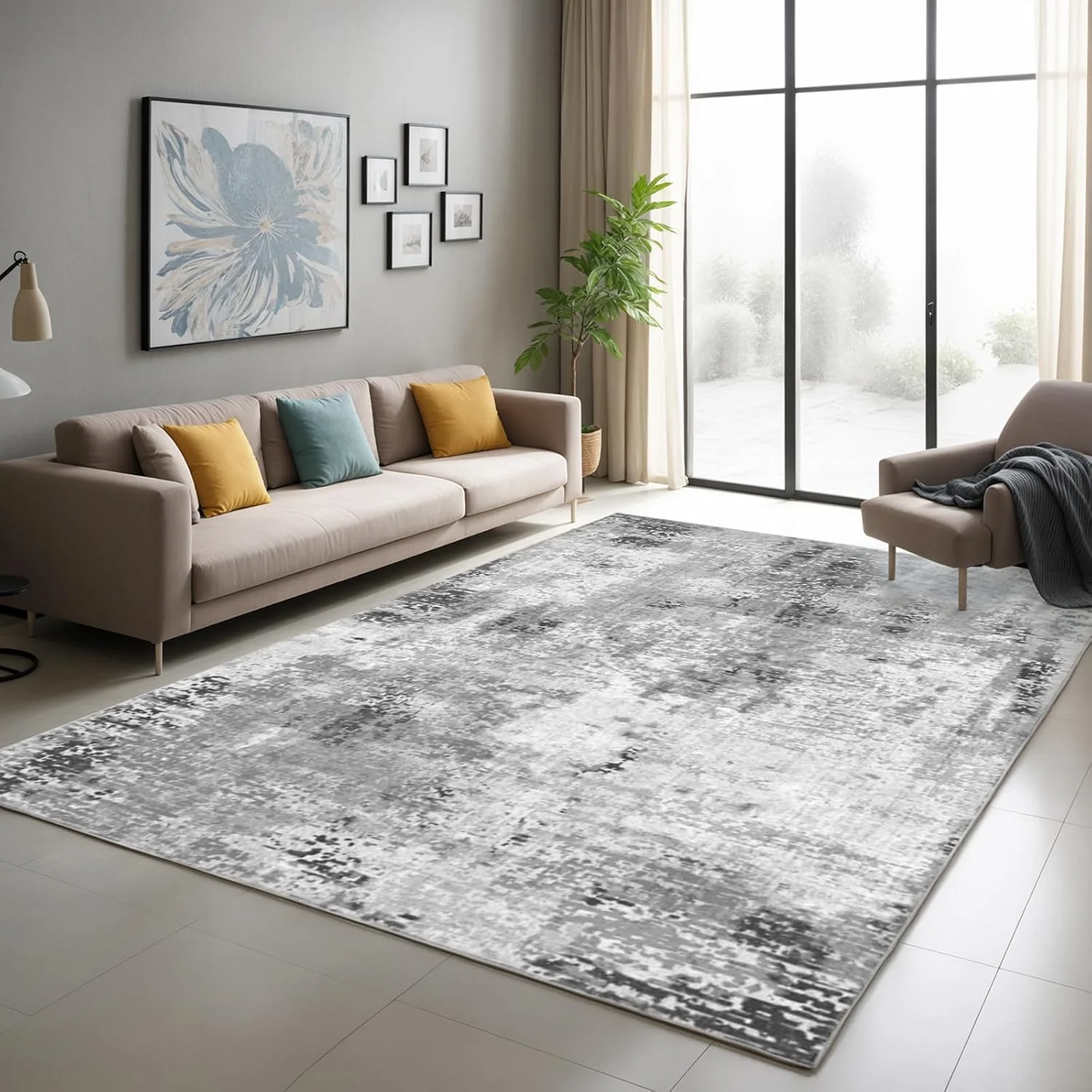 Machine Washable Low-Profile Area Rug with Non-Slip Backing – 6×9 & 8×10 - Image 26