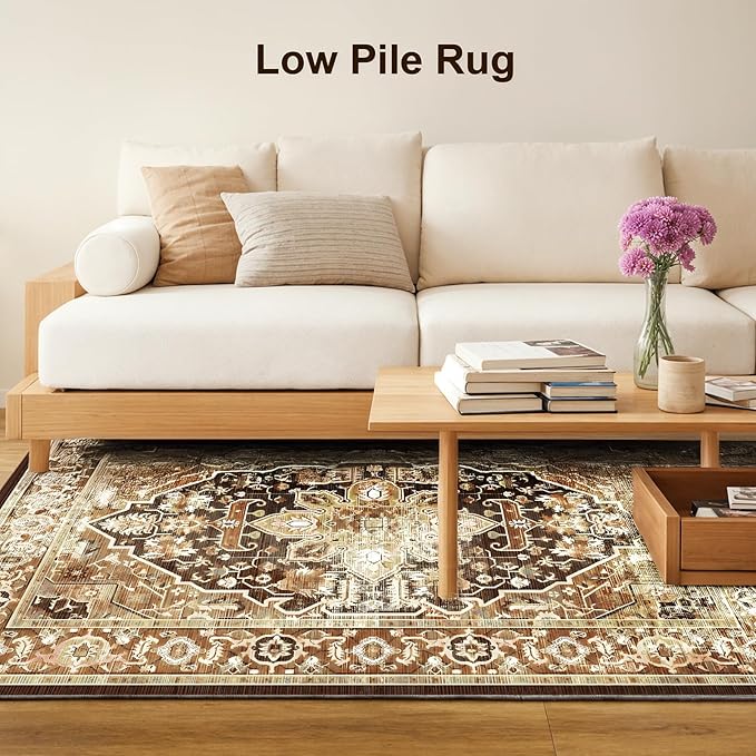 Machine Washable Low-Profile Area Rug with Non-Slip Backing – 6×9 & 8×10 - Image 30